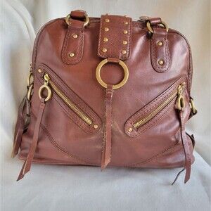 Via Spiga 100% Leather shoulder bag purse 15 x 13 x 5 inches, fully lined